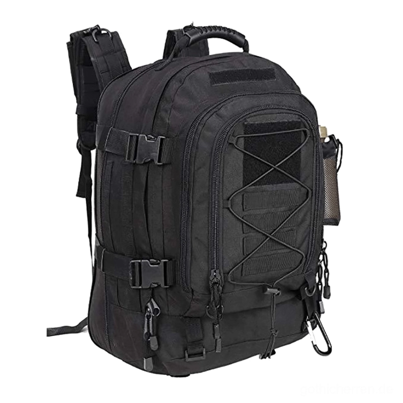 Expandierbarer Tactical Rucksack Flat-Lay zeigt alle Farbvarianten - Schwarz Camo Grau Braun Multicam Army Grün Gothic Darkwear Vergleich