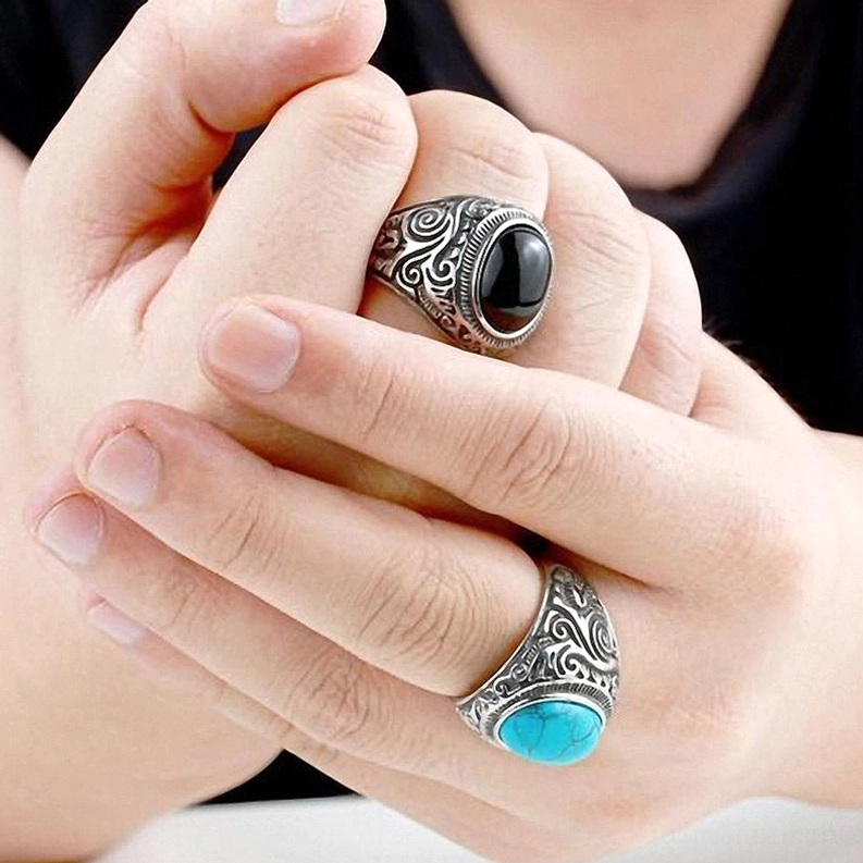 Alternative-Fashion-Gothic-Bezel-Siegelring, dunkle Ästhetik-Schmuck für Männer und Frauen, unisex Dark-Alternative-Designstück