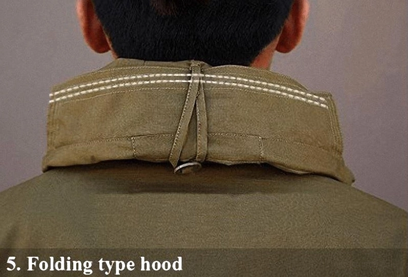 Armee-grüne taktische Windbreaker mit mehreren Cargo-Taschen und wetterfester Oberfläche für Alternative Fashion und Gothic Streetwear Style