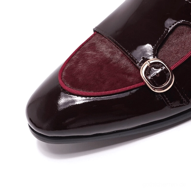 Schwarze Gothic Doppelschnallen Loafer – umfassende Produktdetail- und Styling-Ansicht für Darkwear-Ensembles