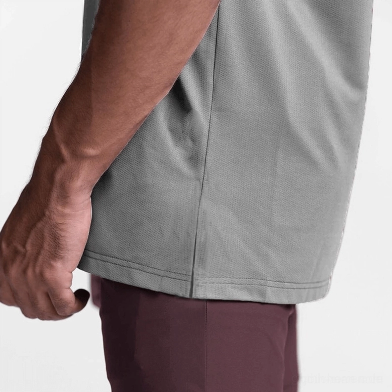 Bordeaux Rot Gothic Mesh Tanktop Rückansicht, ärmellos Passform für Herren, Vampir Gothik Style