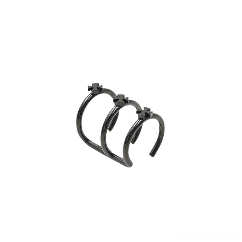 Chirurgischer Edelstahl-Gothic-Hoop-Piercing mit dunkler ästhetischer Konstruktion für Unisex-Körperschmuck-Tragen