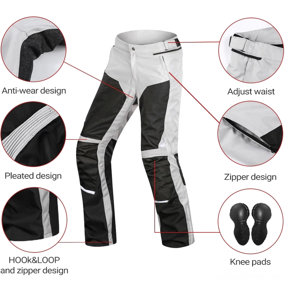 Darkwave Rider Schutzausrüstung Jacke Hose kompletter Ensemble wasserdicht versiegelte Nähte Industrial Look