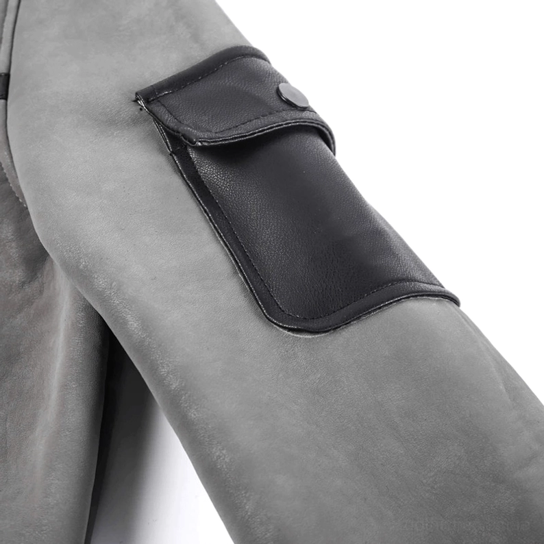 Rückseiten-Detail der Gothic Biker-Lederjacke zeigt Naht-Verarbeitung, Konstruktionsqualität und handwerkliche Exzellenz