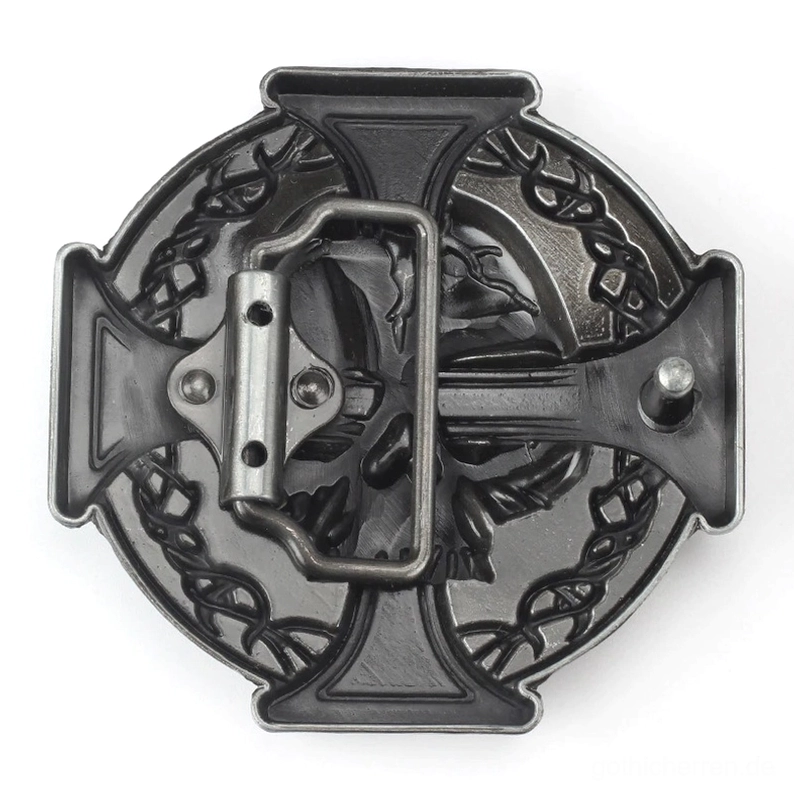 Gothic Gürtelschnalle Rückseite Befestigung Mechanismus und Befestigungs-Hardware zum Montieren auf Leder-Gürtel Verschluss-System