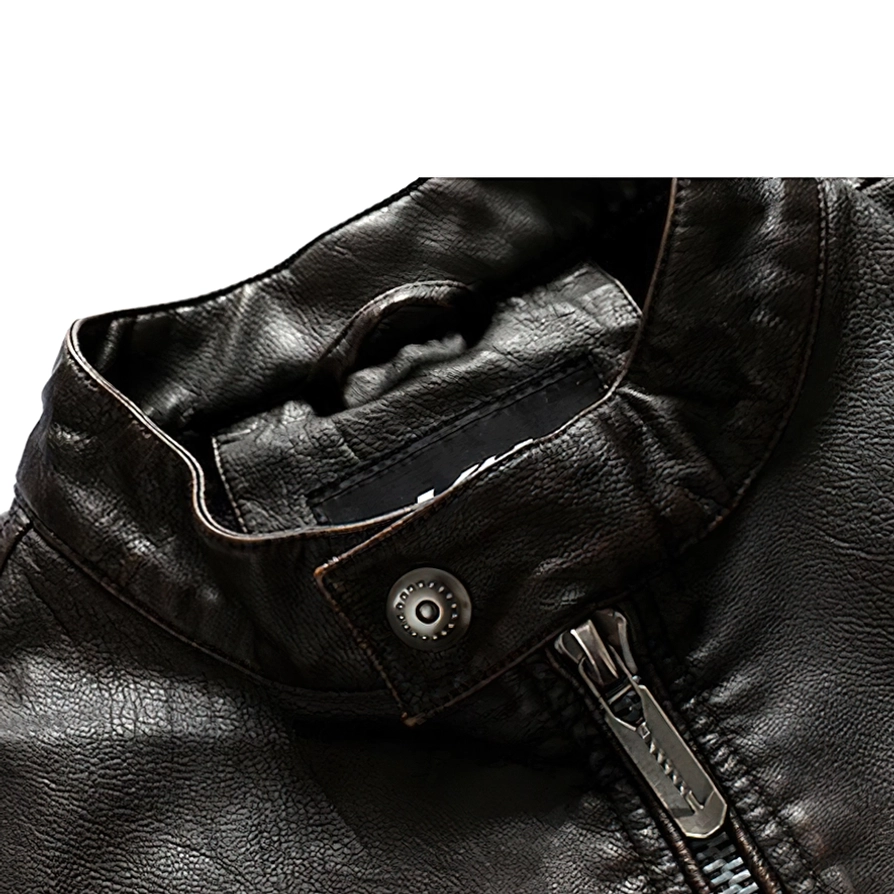 Komplettübersicht der Gothic PU-Kunstleder Motorradjacke in flacher Ansicht, zeigt alle Design-Features, gesteppte Paneele, Reißverschlüsse und verfügbare Farbvariationen
