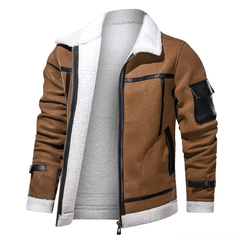 Gothic Lederjacke Layer-Styling zeigt Schichtungs-Möglichkeiten mit gotischem Schmuck, Choker und Alternative-Mode-Präsentation