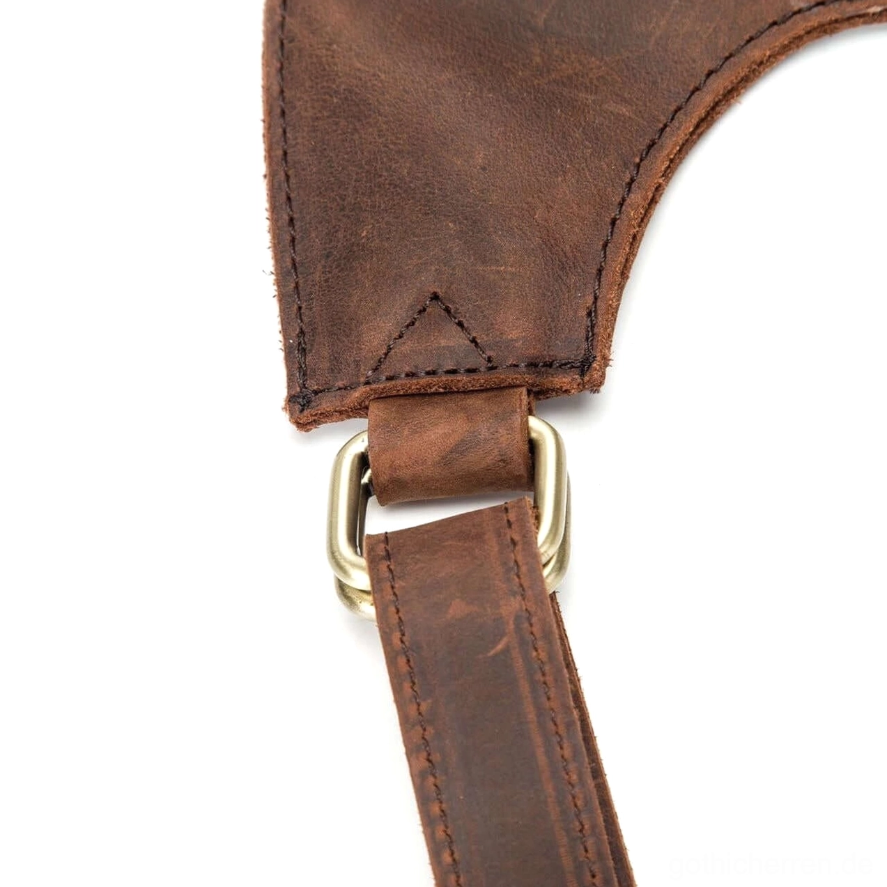 Gothic echtes Leder Rucksack Außenseitentasche Detail praktische Speicherfunktion Schnellzugriff Design Nützlichkeit Alltag-Vorbereitung