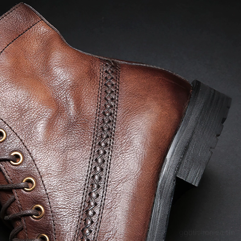 Gothic Schnürstiefel mit authentischer Dark-Subkultur-Ästhetik – Premium Herren Combat Boots im perfekten Gothic-Stil