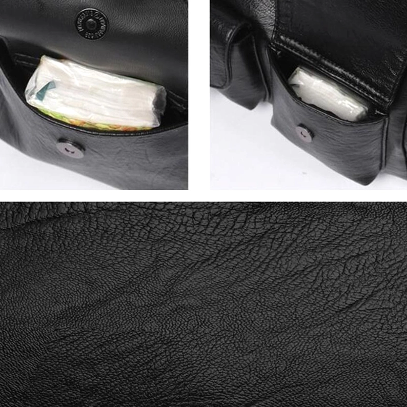 Material-Vergleich der gotischen Lederschultertasche – weiches PU-Leder für Haltbarkeit und elegante Langlebigkeit ohne echtes Leder