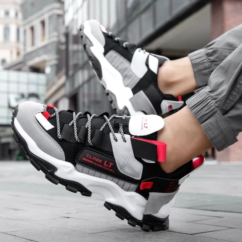 Alternative Style Lace-Up Sneaker Fersenkonter Markenabzeichen Gepolsterte Innensole Stützarchitektur-System Komfort-Technologie