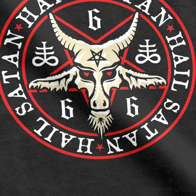 Invertiertes Pentagramm-okkultes T-Shirt Farbpalettenübersicht – vielfältige Gothic-Herrenshirt-Optionen von Schwarz bis Neongelb