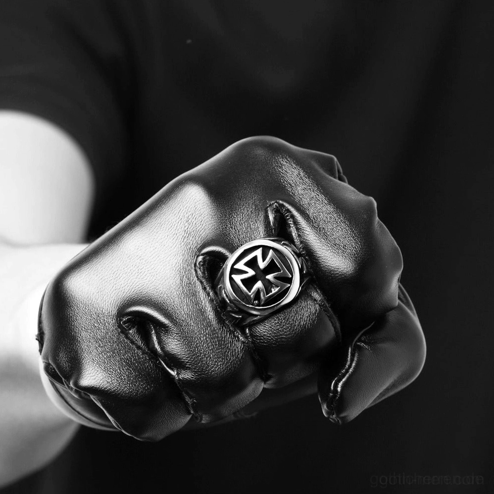 Keltischer Kreuz Gothic Statement Ring Edelstahl Biker Schmuck Statement Collection Kollektion