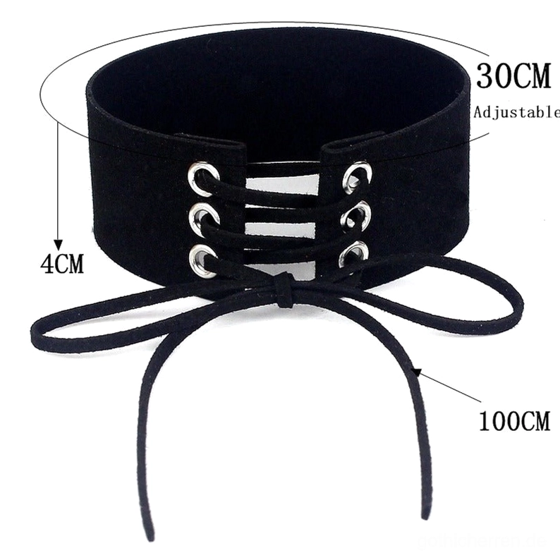Komplette Farbpalette Velourssamt Halsbänder in allen 11 Farben gothic neckwear kollektionen übersicht