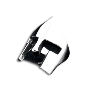 Mittelalterlicher Kriegerhelm Ring Seitenprofil gotisch Schmuck Edelstahl dunkel Alternative