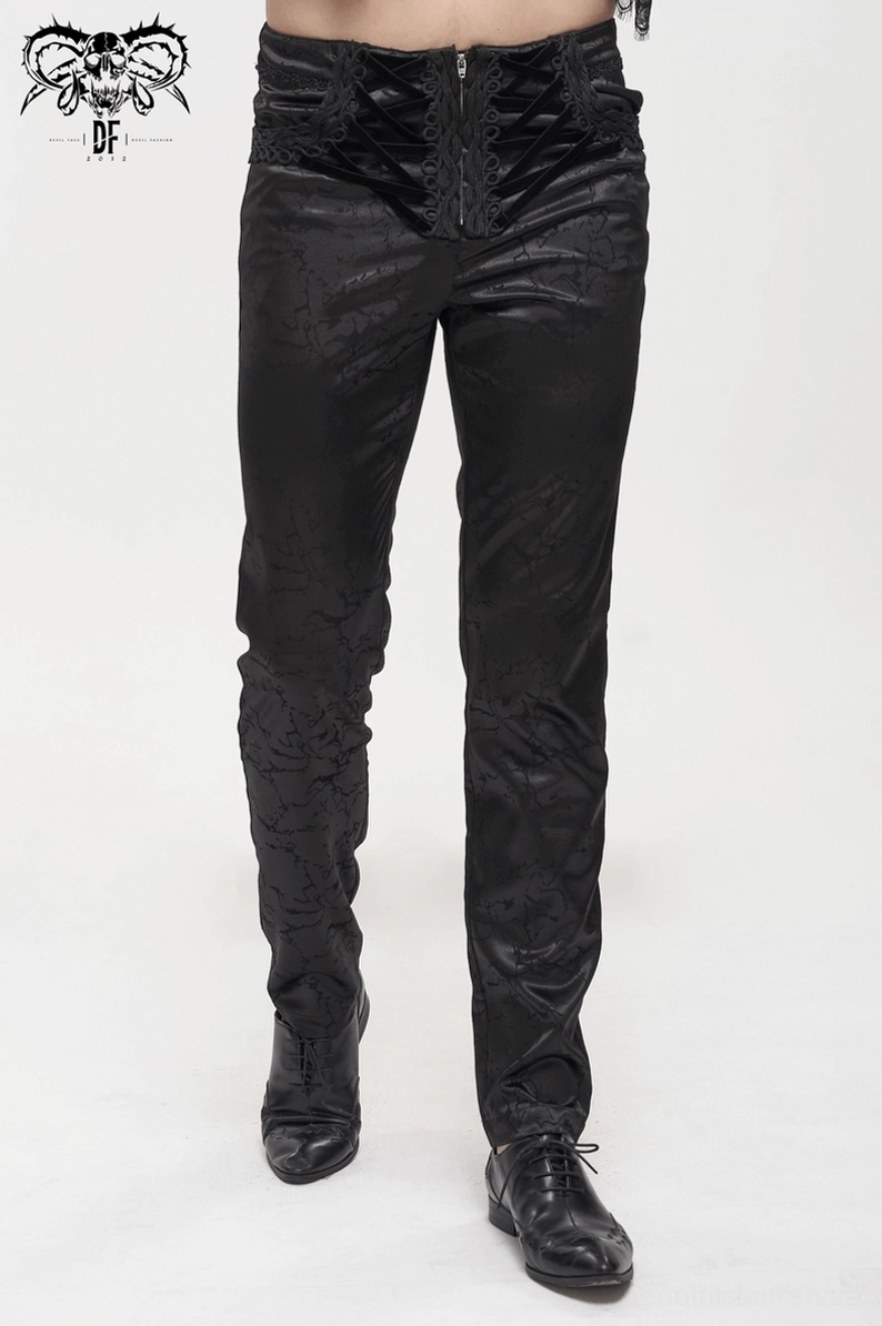 Schwarze Gothic-Schnür-Cargohose Komplettlook – vollständiges Outfit mit alternativen Mode-Accessoires und dunklem Ästhetik-Ensemble