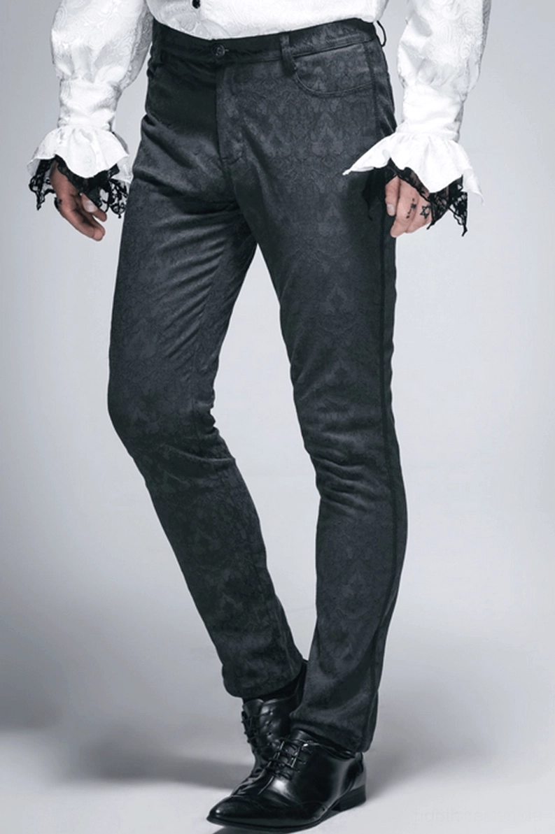 Wie man schwarze gotische Röhrenhose misst - Messungsanleitungsführer für genaue Größenbestimmung von Herren Alternativmode Hohe