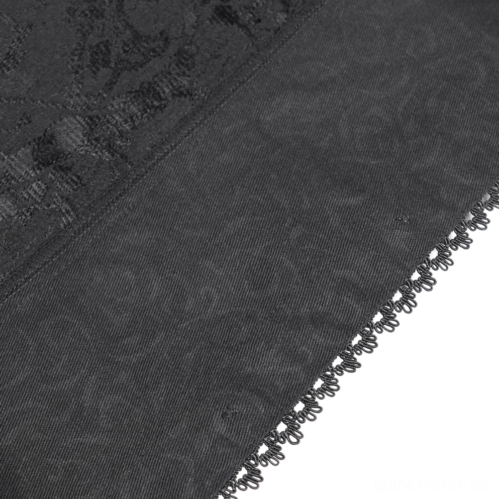 Gothic-Hemd komplette Silhouette Slim-Fit theatralische Rüschen schwarzes Herrenhemd Gesamteindruck elegante Schneiderei