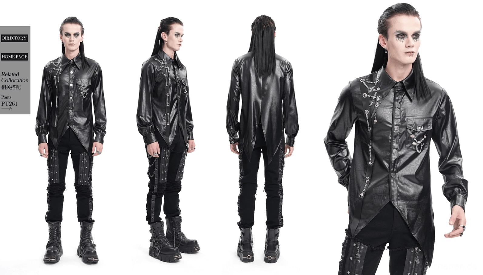 Gothic-Kunstleder-Hemd-Styling-Leitfaden zeigt Layering-Optionen für alternative Mode und Nachtleben-Outfits