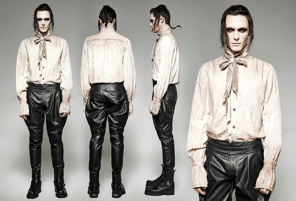 Steampunk Gothic Leinenhemd Pflege und Wartung - Stoffzusammensetzung Waschanleitung und Styling-Empfehlungen für Langlebigkeit