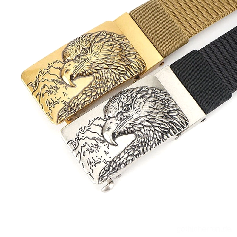 Tactical Canvas Gürtel Stofftextur Nahaufnahme zeigt hochwertige schwere Canvas-Materialqualtät und Nähte