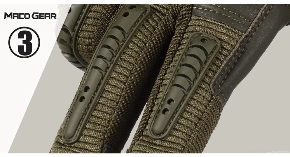 Alle Farboptionen der Hartknöchel-Taktik-Handschuhe nebeneinander angezeigt: Schwarz, Olivgrün und Braun für vergleichende Farbauswahl und gothic-taktisches Styling