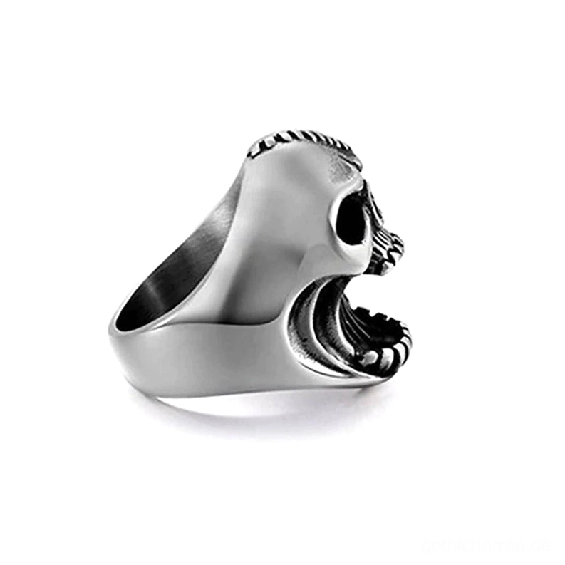 Seitenprofil des Schädel-Rings zeigt innere Struktur und 36mm Höhendimensionen des 316L-Edelstahl-Rings