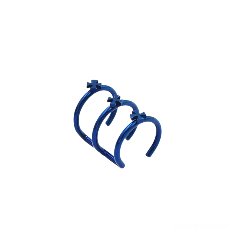 Dreifach verbundenes Hoop-Gothic-Piercing aus chirurgischem Edelstahl mit fortgeschrittenem Design-Engineering