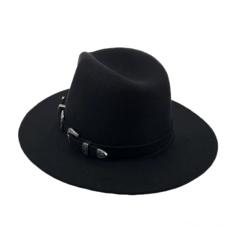 Vintage Trilby Fedora Hut Styling-Leitfaden mit antiken Westernschnallen auf Hutband, Fashion-Inspirationen
