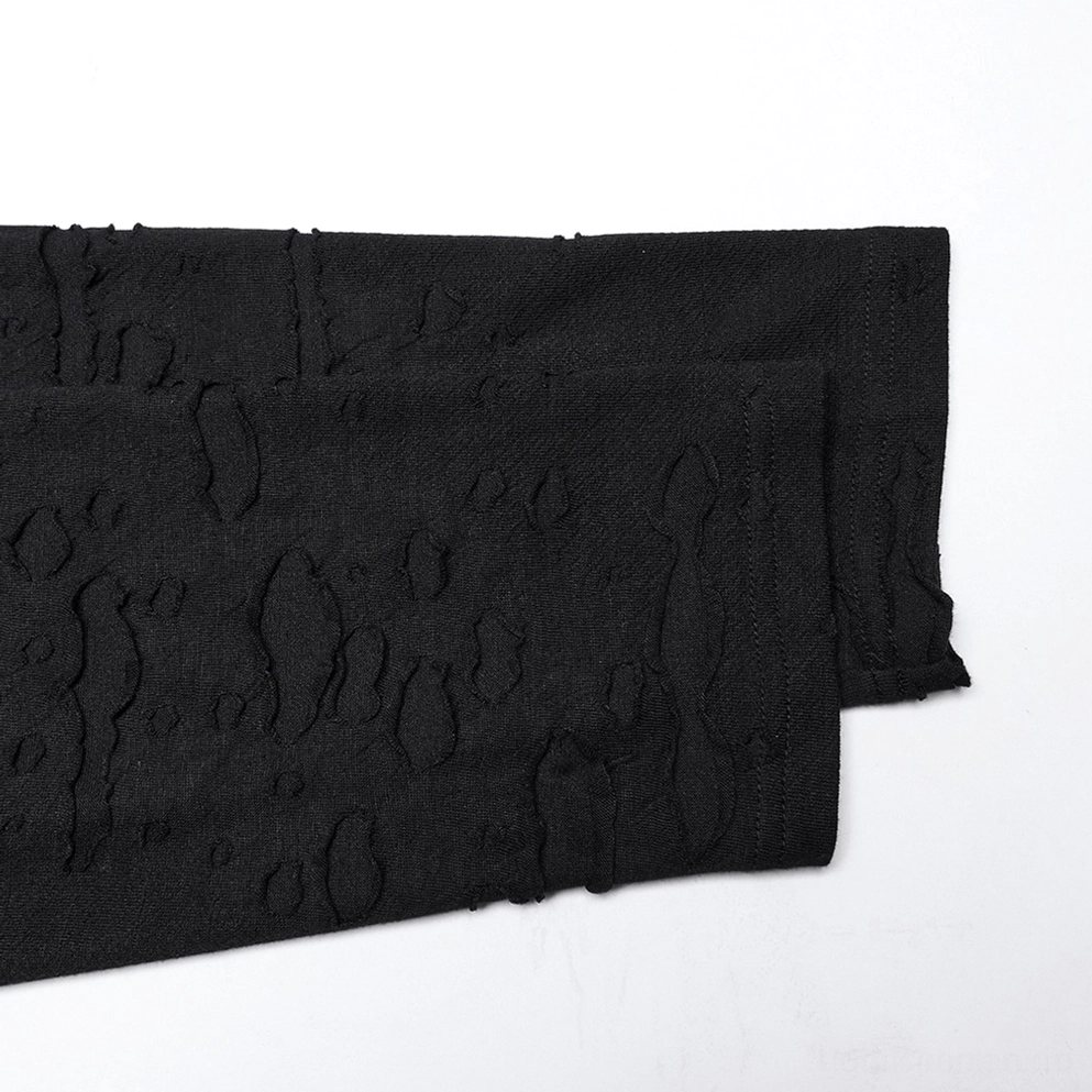 Zerrissener Gothic Strickpulli Größentabelle Diagramm mit detaillierten Messungen in Zentimetern und Zoll für alle Größen S-M L-XL XXL-3XL